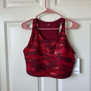 Athleta Ultimate Printed Crop D-DD Red Luxe Camo Camouflage-Size L